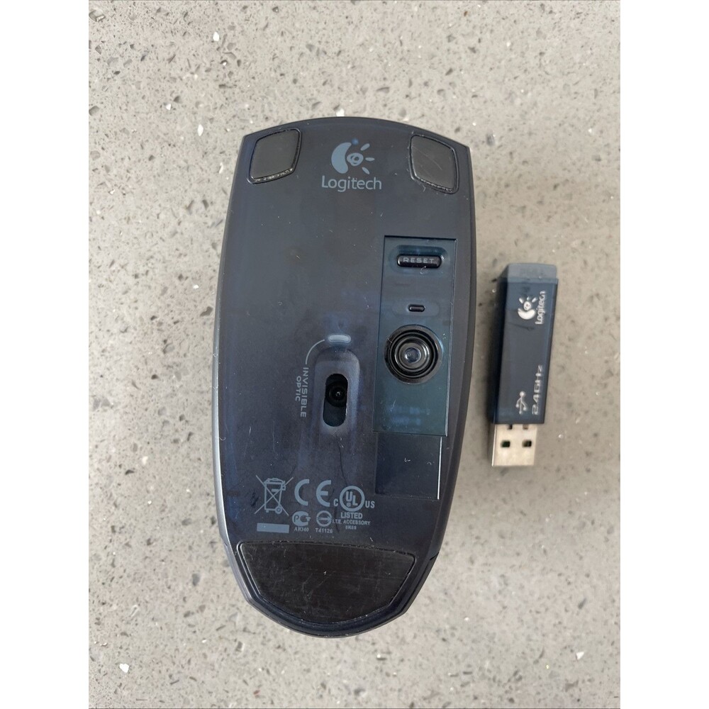 Logitech V200 M-RBK93B Blue Wireless Mouse & USB Dongle Receiver 2.4ghz tested - Picture 3 of 10